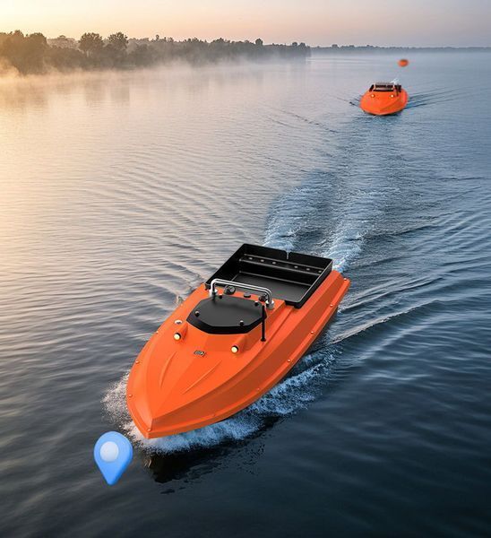 Швидкісний прикормочний кораблик для риболові D80B-GPS-F7-С з кольоровим ехолотом автопілотом GPS навігайія, круїз контроль, пам'ять 100 точок D80B-GPS-F7-С фото